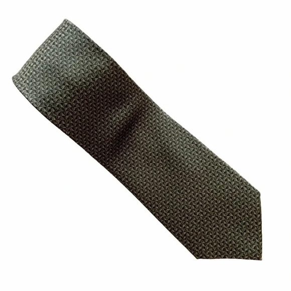 2/$30 KENNETH COLE Muted Green Foulard Silk Tie - Picture 1 of 8